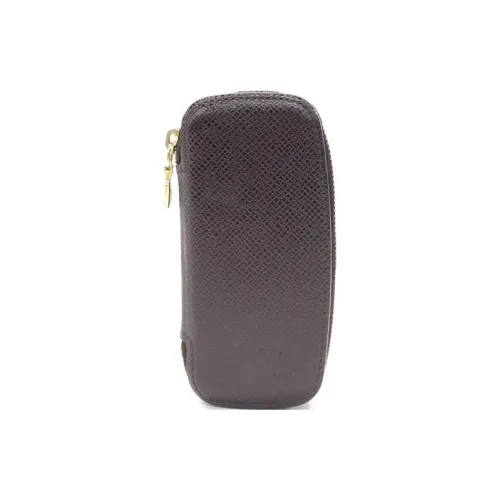 LOUIS VUITTON Телячья кожа Кошелек Key Pouch Мужской Черный