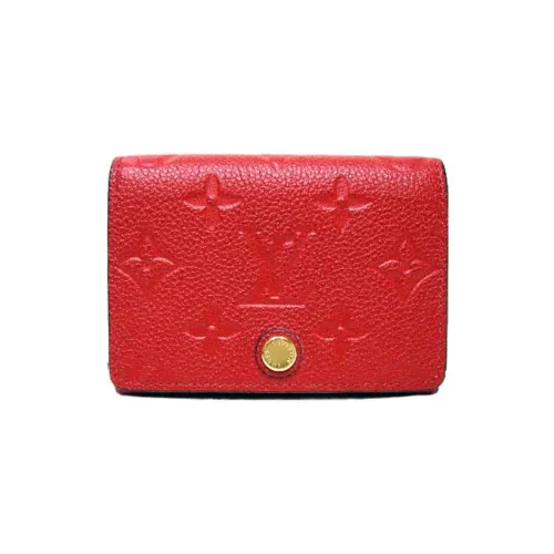 LOUIS VUITTON Кожа Кошелек Женские Красный