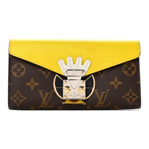 LOUIS VUITTON Покрытый холст Кошелек Унисекс Коричневый