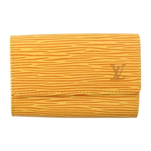 LOUIS VUITTON EPI Кожа Key Pouch Женские Бежевый Желтый