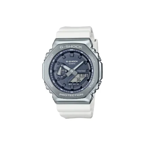 CASIO G SHOCK 2100 Collection Зимний Искрящийся Кварцевый Механизм Резиновый Ремешок Часы Унисекс Серый Циферблат