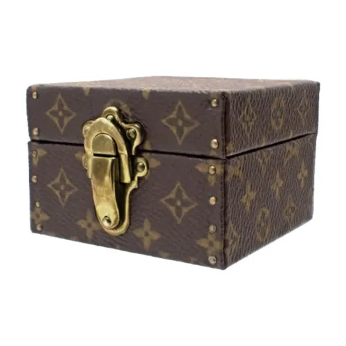 LOUIS VUITTON Холст Шкатулка для украшений Аксессуары Коробка Хранение Коробка Мини Унисекс Коричневый