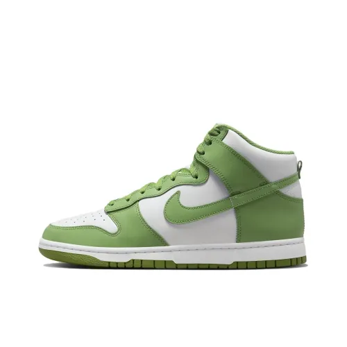 Nike Dunk High Топ Скейтборд Кроссовки Мужские Зеленые Белые