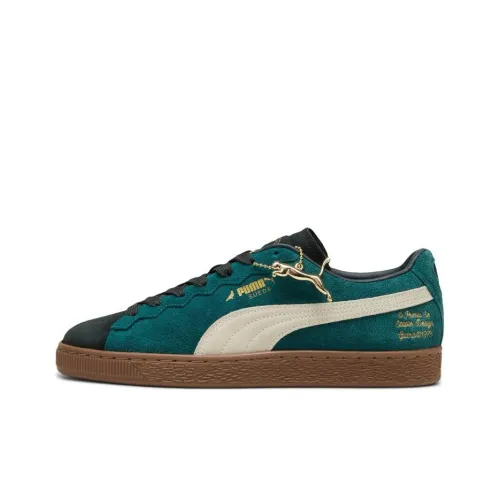 PUMA Suede Скейтборд Кроссовки Низкие Рождественский Зеленый Унисекс