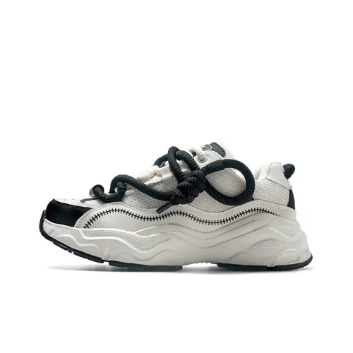 Ancient Finches Звезды Коллекция Низкий Топ Толстая Подошва Кроссовки Унисекс Бежевый Черный