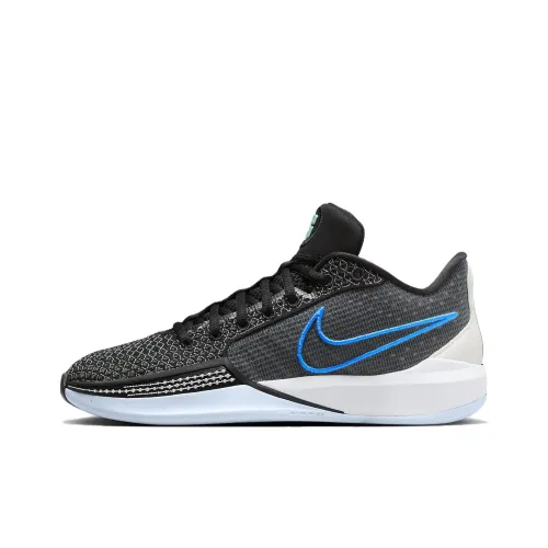 Nike Sabrina 1 Slip Resistant Abrasion Resistant Low Топ Баскетбольные кроссовки Женские Черный белый