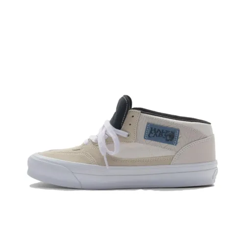 18 East x Vans Half Cab MID Топ Скейтборд Кроссовки Унисекс Бежевый