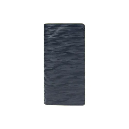 LOUIS VUITTON Brazza Кожа Кошелек Мужской Blue Ocean