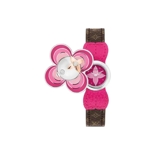 LOUIS VUITTON Кварцевый механизм Женские часы 34мм*34мм*12,1мм Розовый