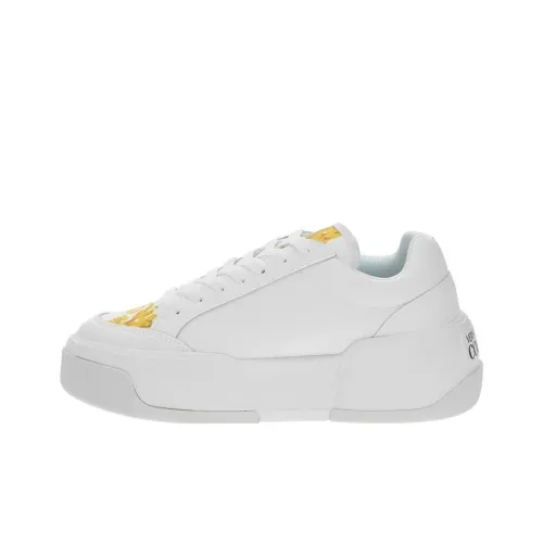 VERSACE JEANS Скейтборд Кроссовки Низкие Белый Желтый Женские