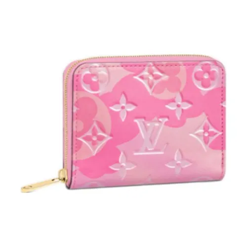 LOUIS VUITTON Zippy Vernis Монетница Кошелек Обычный Женский Светло-розовый