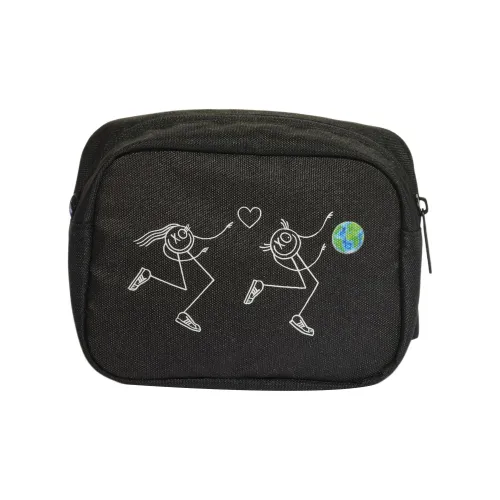 Adidas Originals André Коллаборация Ткань из переработанного полиэстера с полотняным переплетением Рюкзак Бананка Стандартный Мужской Черный