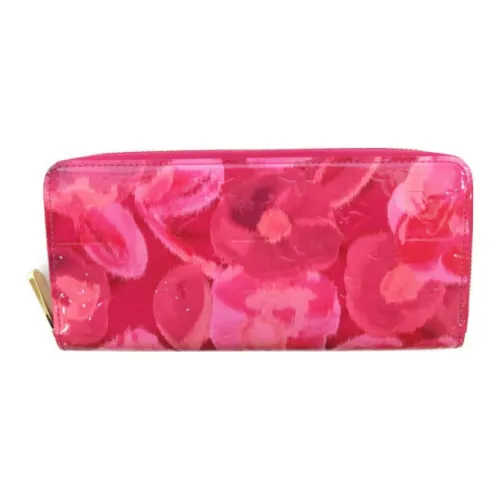 LOUIS VUITTON Zippy Лакированная кожа Кошелек Женские Индийский Розовый