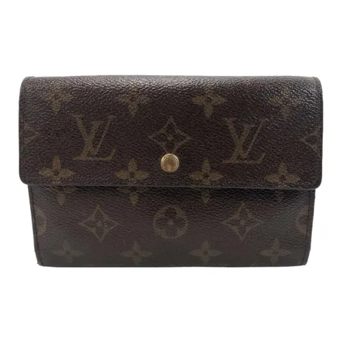 LOUIS VUITTON Monogram Холст Кошелек Женские Коричневый