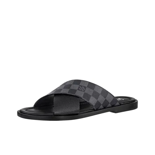 LOUIS VUITTON Foch Слипоны Черный Серый Цвет Мужской