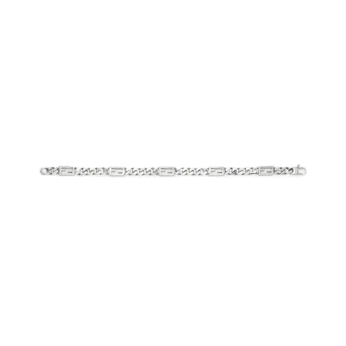 FENDI Baguette Brass Bracelets Серебряный Унисекс