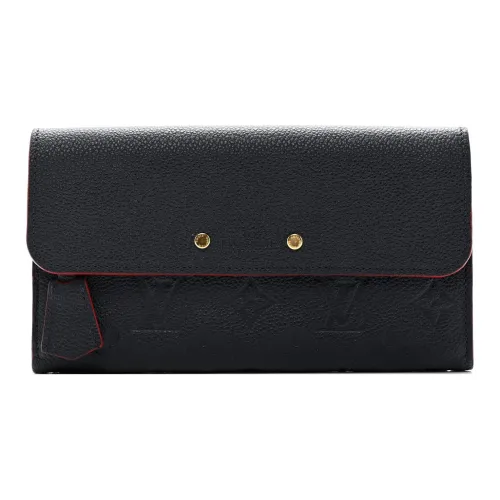 LOUIS VUITTON Кожа Кошелек Унисекс Морской синий и Красный