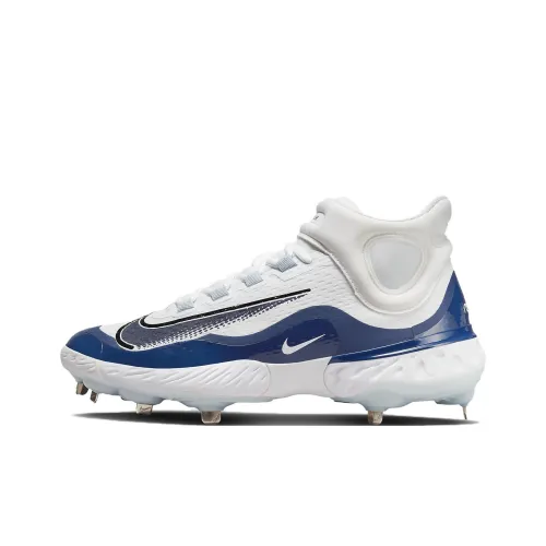 nike Alpha Huarache 4 Slip-Resistant Abrasion-Resistant MID Топ Тренировочные Кроссовки Мужские Синий Белый