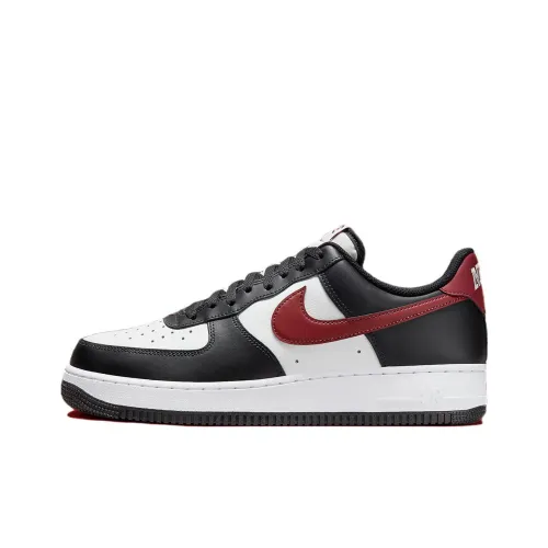 Nike Air FORCE 1 Low Топ Скейтборд Кроссовки Мужские Черный Белый Красный