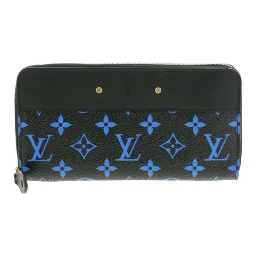 LOUIS VUITTON Холст и кожа Кошелек Унисекс Синий и Черный