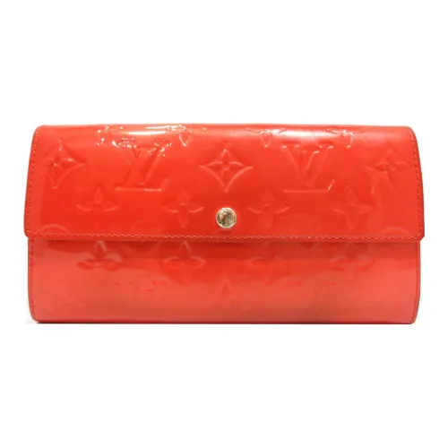 LOUIS VUITTON Монограмма Vernis Кожа Кошелек Женские Апельсин Закат
