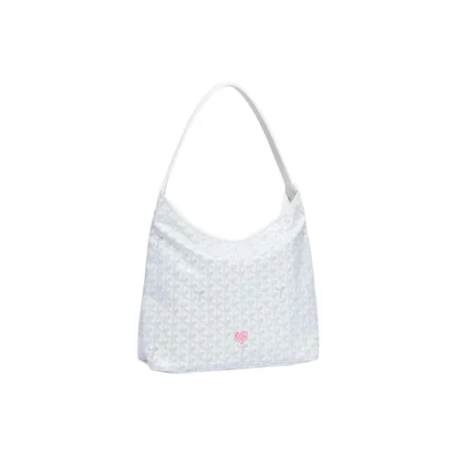 GOYARD Bohème Hobo Холст Телячья кожа Зубы Собаки Сумка на плечо Комбинированная сумка Сумка на плечо Женская