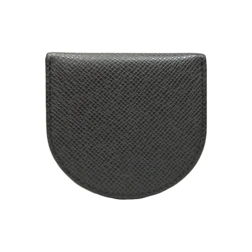 LOUIS VUITTON Taiga Кожа Монетница Кошелек Унисекс Черный