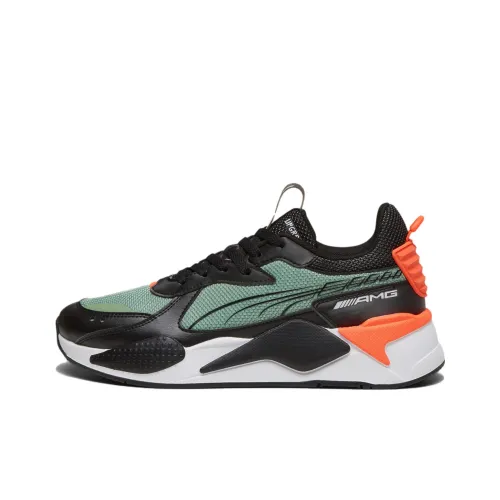 PUMA Mercedes Amg Амортизация Износостойкий Низкий Топ Casual Унисекс Черный Зеленый