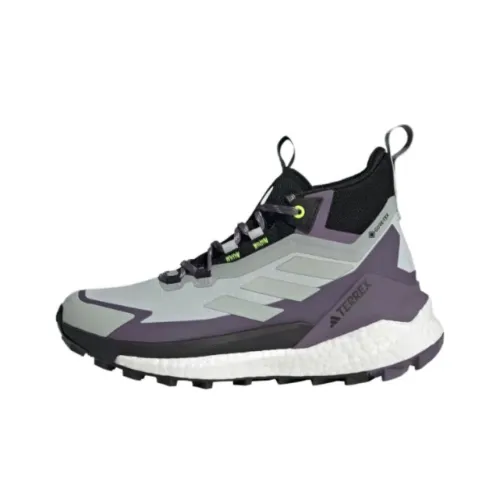 adidas Terrex FREE HIKER 2,0 Амортизация Износостойкий MID Топ Уличная обувь Женская Серый Фиолетовый