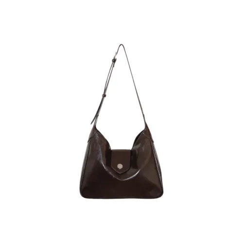 NOMK ПУ (полиуретан) Сумка через плечо Тоут Сумка Женская Черная Темно-Коричневая