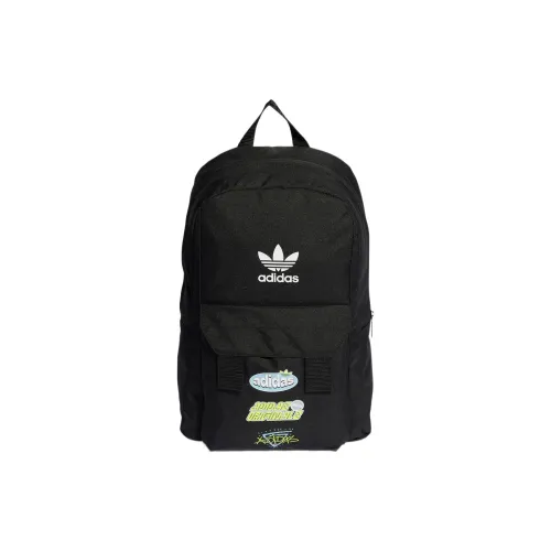 Adidas Originals Рюкзак из переработанного полиэстера с тканью вязаной плетеной переплетения стандартный мужской черный