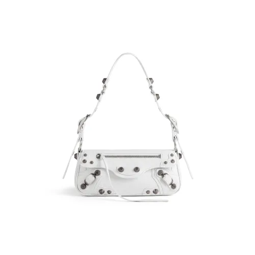 Balenciaga Le Cagole Fine Grained Овчина Сумка Сумка через плечо Мини Женская Белая