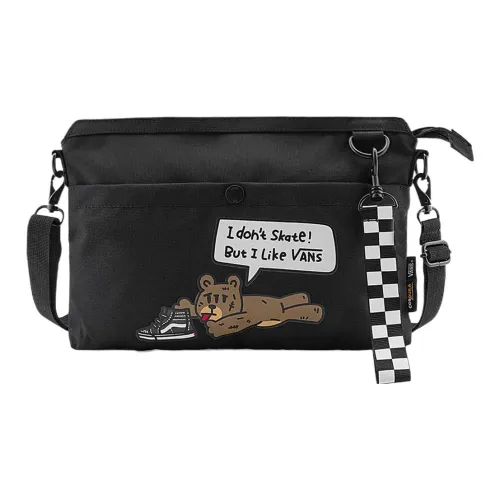 VANS × RUN Коллаборация Полиэстер Сумка через плечо Стандартная Унисекс Черная