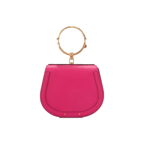 Chloe Коровья кожа Портативная Сумка через плечо Сумка на плечо Стандартная Женская Розово-красная