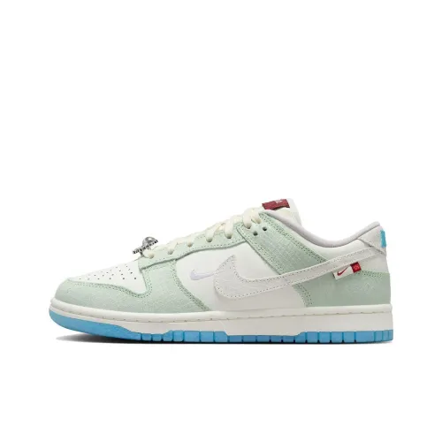 Nike Dunk Low LX Slip-resistant Low Top Скейтборд Кроссовки Женские Белые Кактус Зеленый