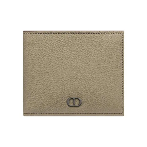 DIOR Телячья кожа Кошелек Мужской Драгоценный камень Бежевый