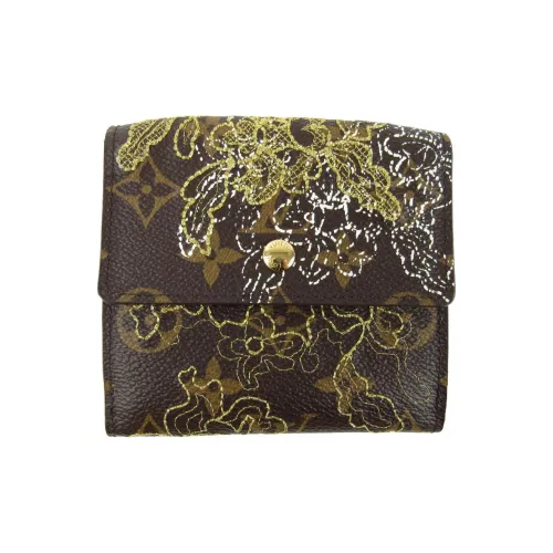 LOUIS VUITTON Monogram Dentelle Кошелек Стандартный Унисекс Золотой