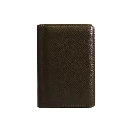 LOUIS VUITTON Taiga Кожа Кошелек Унисекс Коричневый