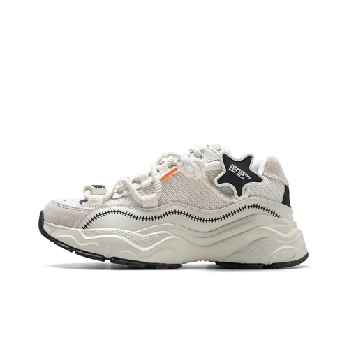 Ancient Finches Звезды Коллекция Пухлые туфли Low Топ Толстоподошвенные кроссовки Унисекс Бежево-черный