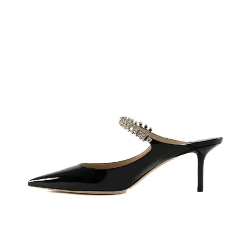 Jimmy Choo Bing Домашние тапочки 6,5 см Женские Черные