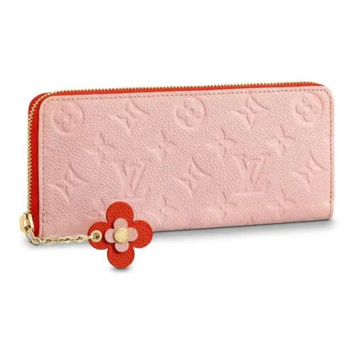 LOUIS VUITTON Кошелек из коровьей кожи стандартный женский розовый красный с тыквенно-красным