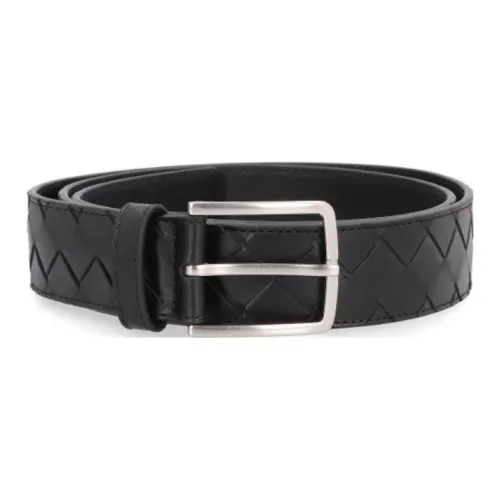 Bottega Veneta Телячья кожа Кожаные ремни Мужской Черный Ширина 3,5 см