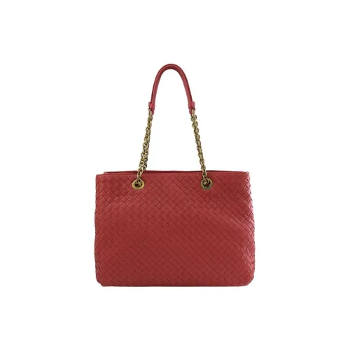 Bottega Veneta Телячья кожа Тоут Сумка Сумка для покупок Сумка на плечо Сумка Обычная Женская Красная