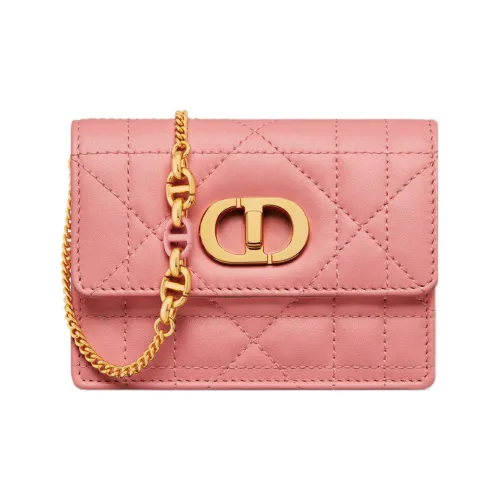 DIOR Caro Sheepskin Crossbody Bag Shoulder Bag Women's Light Pink