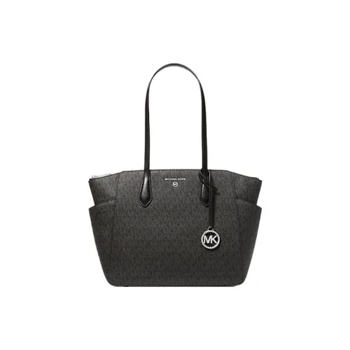 MICHAEL KORS Marilyn Покрытый холст Тоут Сумка Сумка для покупок Сумка на плечо Сумка среднего размера Женская Черная