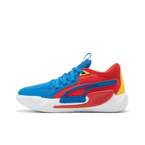 PUMA Court Rider 1,0 Баскетбольные кроссовки MID Топ Синий Красный Желтый Унисекс