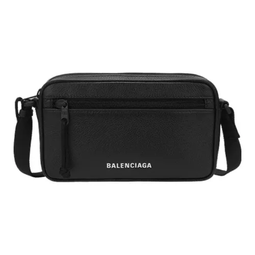 Balenciaga Explorer Коровья кожа с тканью Camera Сумка через плечо Мужской Черный
