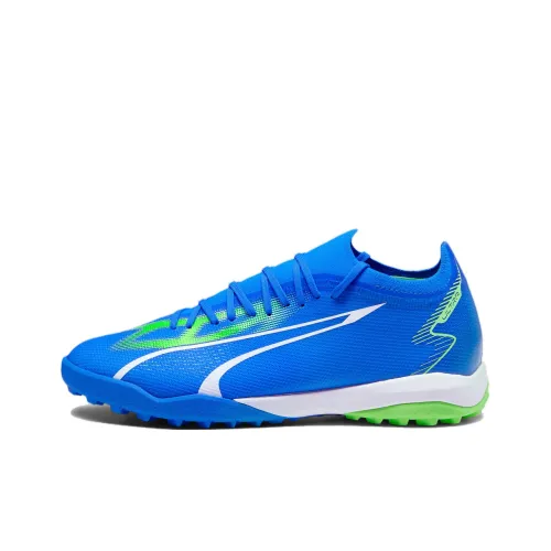 PUMA Ultra Match TT Шипы Искусственные Шипы Футбольные бутсы Мужские Синие Зеленые