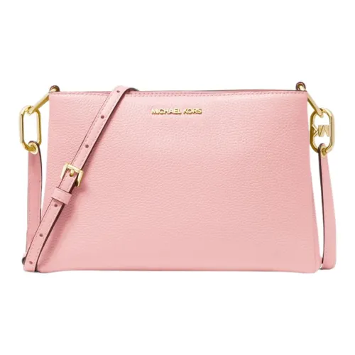 MICHAEL KORS Сумка через плечо из кожи с текстурой личи конверт средний размер женский цвет румяно-розовый