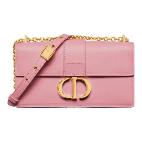 DIOR 30 Montaigne Коровья кожа Сумка через плечо Стандартная Женская Персиково-розовый